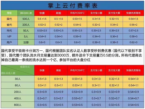 掌上云付最高级别代理注册