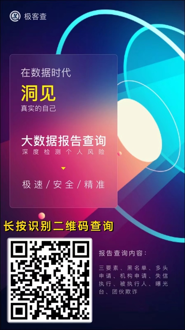极客查不良信用风险扫描，快速查询自身信用问题！